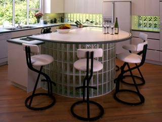 Kitchen Island, Eastern Glass Block
