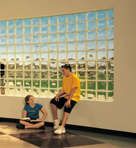 Glass Block school hallways