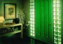 glass block foyer