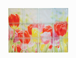 Mural of Tulips with the new Expressions Collection