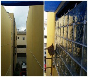 Fire Rated Glass Block in a zero-lot line application